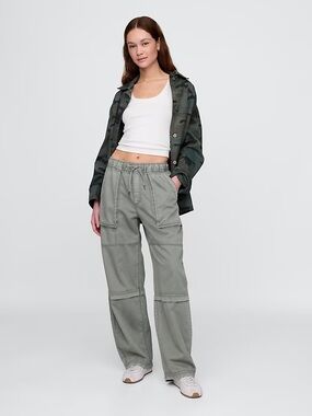 GAP Mid Rise Easy Utility Barrel Pants TALL